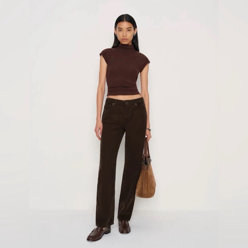 Reformation Charlee Low Rise Straight Leg Jeans Brown Size 29 NWT